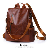 Mochila antirrobo de cuero vintage para mujer, mochila de trabajo de gran capacidad, mochila de hombro informal para mujer - details 22