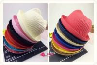 Gorra para niños, decoración de orejas para niños de verano, sombrero de Panamá ppy para niño sólido - details 31