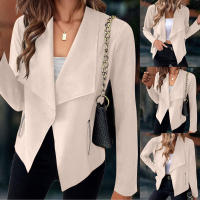 Chaqueta de Anteiro Suave de Color Beige Cardigan Corto Adelgazante de Moda para Mujer - details 0