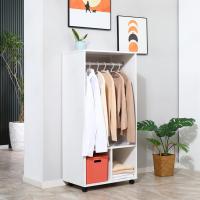 Armario de Ropa con Ruedas Organizador de Ropa de Dormitorio de 120x40x128cm en Negro - details 9