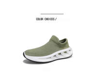 Zapatillas de deporte de moda de los hombres de malla transpirable Flyweave suela suave estiramiento al aire libre zapatos casuales zapatos para correr - details 4