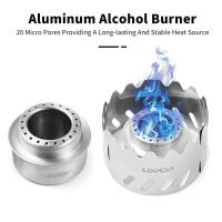 Quemador de alcohol de aluminio de 100 ml, con parabrisas pequeño de acero inoxidable, estufa de camping, senderismo, supervivencia - details 2