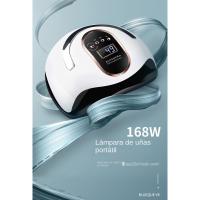 168W Lampara LED UV de Cuero para Uñas Gel con 4 Temporizadores, Sensor Inteligente, Portátil, Placa Base Extraíble, Secador de - details 0