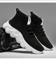 Zapatillas deportivas transpirables para hombre, zapatos informales de suela gruesa con cordones, Tenis blancos, a la moda - details 16