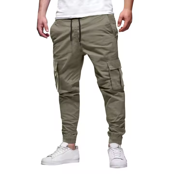 Pantalones de trabajo ligeros con cordón multibolsillos para hombre Pantalones de verano para hombre - 1