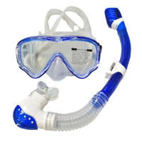 Conjunto de Snorkel para niños, máscara de buceo antivaho, Top seco, máscara de Snorkel superior con ojos grandes para niños y niñas - details 6