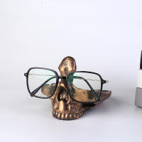 Soporte para gafas de calavera Popular, adorno artesanal de resina, almacenamiento creativo para escritorio, decoración del hogar - details 6