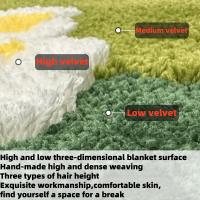 Alfombra de noche flocada de musgo de bosque, alfombras de baño antideslizantes ultrasuaves, alfombra de baño, alfombra de suelo de dormitorio para sala de estar, decoración del hogar - details 5