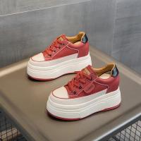 Zapatos de cuero genuino de vaca de 9cm Plataforma de zapatillas para mujer, tacones altos, estables para correr - details 9