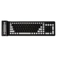 Teclado Inalámbrico Portátil de Silicona Suave Flexible, Impermeable, Lavable con Receptor USB para PC, Tablet, Laptop - details 0