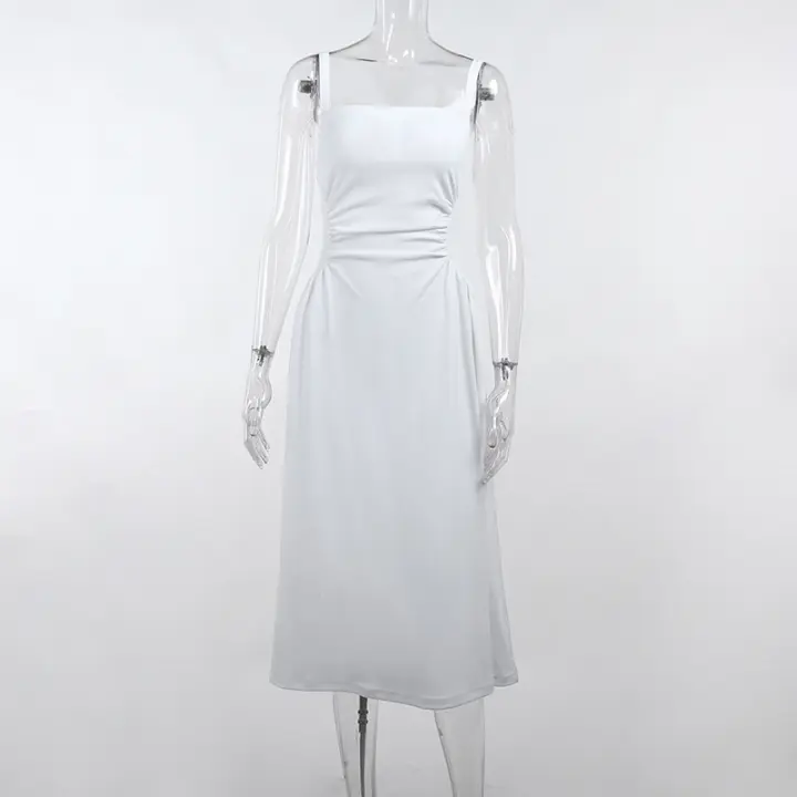 Vestido con cintura plisada y ligas, estilo pendiente, novedad 2023, vestido privado, estilo celebridad JY23115GN - 1