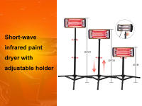 Lámpara de Cureño Infrarrojo DATOU BOSS de 2000W Calentamiento de Ondas Cortas para Pintura de Coche con Soporte Elevable - details 2