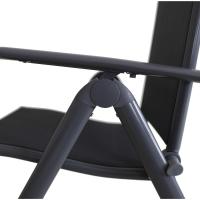 Silla plegable de aluminio Korfu, 67 x 59 x 113 cm, Carbón - details 58