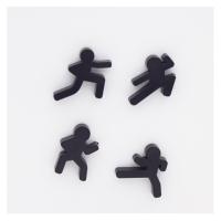 Imán de nevera creativo para hombre, imán Ninja para refrigerador, Clip de mensaje magnético, decoraciones para el hogar, 4 uds/Set - details 1