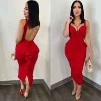Elegante Vestido Midi con Lazo de Espalda y Volantes Perfecto para Fiestas Nocturnas, Clubes y Eventos de Moda para Mujeres - details 8