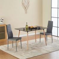 Sillas de Comedor Juego de 4 Sillas de Metal para Cocina, Silla de Mesa Comoda Silla con Asiento Tapizado, Negro - details 27