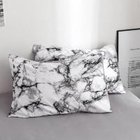 Juego de cama doble con estampado de mármol, funda nórdica cepillada, suave, doble, sin sábanas - details 4