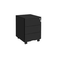 Gabinete de Archivos Móvil con 2 Cajones Cierre, Para Documentos de Oficina, Carpetas Suspendidas, Montado, 39 x 50 x 69,5 cm Negro Mate OFC52BK - details 8