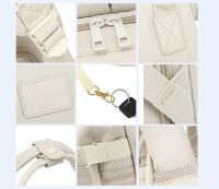 Bolsa de pañales,Mochila portabebés,Bolsa impermeable de almacenamiento,Bolsa de maternidad para viajes al aire libre,Productos para bebés,2 capas,Mochila de nylon gris - details 15
