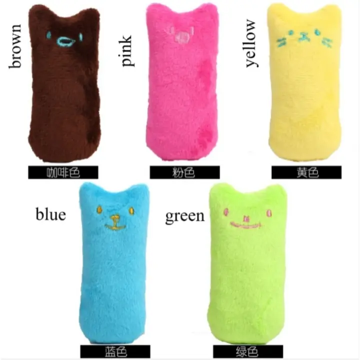 Juguete para mascotas de 2 uds., juguete para gato con pulgar de expresión bonita, juguete de peluche interactivo para mascotas - 1