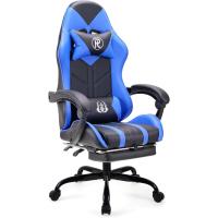 Silla Gaming Silla de Oficina Silla Giratoria Silla de Ordenador Silla de Tareas Silla de Escritorio Silla Ergonómica Silla de Carreras Silla de Cuero Silla PC Gaming (Rojo, con reposapiés) - details 35
