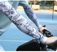 Mangas de brazo deportivas de seda de hielo, licra, tatuaje, manguito de protección UV transpirable, correr al aire libre, ciclismo, Fitness, manga de brazo de secado rápido - details 10