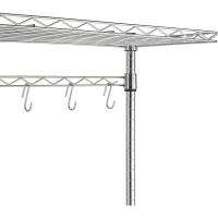 3 Estantería de cocina con tablas de madera, 45,7 D x 61 W x 151 H cm, Cromo - details 4