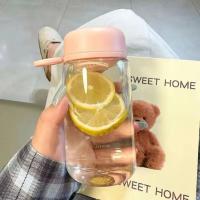 Taza de plástico transparente de 450ml, cuerda de elevación, botellas de agua y leche a prueba de fugas, botella de agua potable portátil a prueba de polvo, té de burbujas - details 8