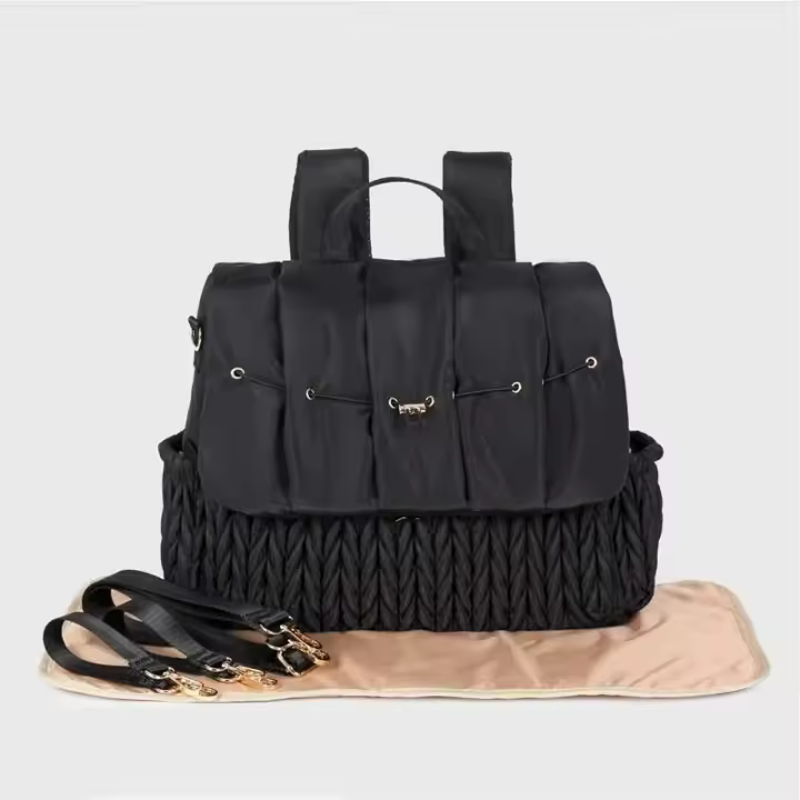 Mochilas grandes para pañales de viaje para mamá, con cambiador, prácticas bolsas de lactancia, actualizadas - 1