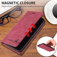 Funda de cuero con titular y cartera magnética para Xiaomi Redmi Funda segura anti-robo con estilo brush - details 3