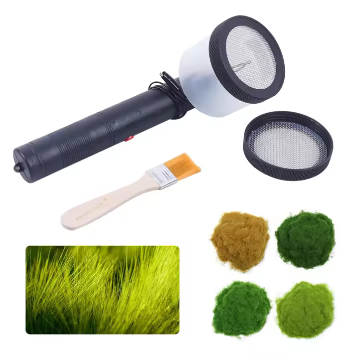 Mini máquina de flocado portátil, mini aplicador estático de hierba para césped, Focking, jardín estático - 1