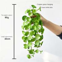 Mechones artificiales suaves, hojas de árboles tropicales de plantas verdes, hojas de hierba de la suerte para bonsái doméstico, nuevo - details 18