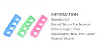 KADS Separadores de dedos de silicona suave, espaciador de dedos para manicura y pedicura, herramientas flexibles para pies y manos, 2 unids/lote por par - details 1