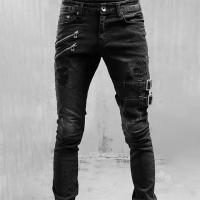 Jeans Acampados de Moda para Hombres Pantalones Casuales de Cintura Media Ropa de Correr Y2K - details 4