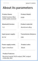 Receptor de Audio HIFI con Bluetooth 5,2, convertidor DAC Coaxial Digital a analógico de 3,5mm, AUX, RCA, Mic, u-disk Jack, adaptador inalámbrico ESTÉREO - details 12