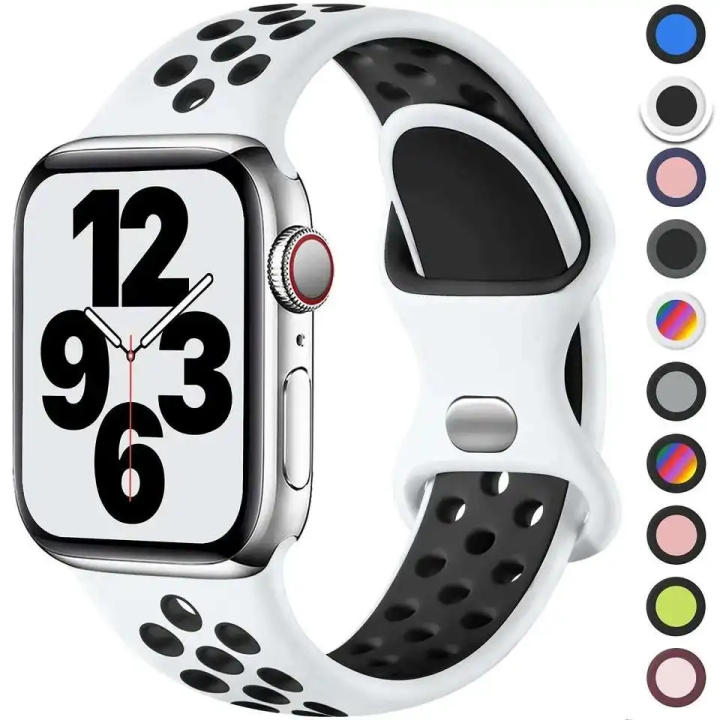 Correa Deportiva de Silicona para Apple Watch Ajuste Versátil para Modelos 49mm, 44mm, 45mm, 42mm, 41mm, 38mm, 40mm Ultra, SE, Series 7, 6, 5