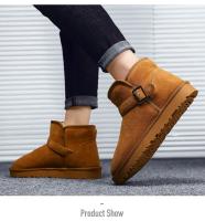 Botas de nieve de invierno para hombre, zapatillas altas para mujer, zapatos informales de moda, pies de piel desnuda, algodón, luz cálida, parejas, talla grande 35-47 - details 14
