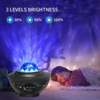 Proyector de estrellas, luz nocturna, música estrellada, Ola oceánica, lámpara de luz LED USB, decoración de fiesta de navidad - details 8