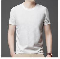 Polo de manga corta para hombre, camiseta de manga corta de algodón con cuello redondo y empalme a la moda de Polot liso con gofres, para uso diario - details 22