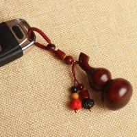LLavero de calabaza de sándalo de estilo chino, colgante Retro pulido para teléfono móvil, bolsa aceitosa, llavero colgante de palisandro para coche, regalo para hombre - details 6