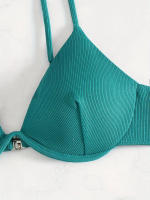 Nuevo traje de baño sexy con espalda descubierta y soporte de acero dividido de Yiyong, bikini con cordones de color sólido para mujer - details 23