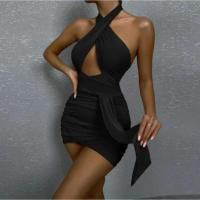 Vestido Mini de Cintura Alta y Ajustado con Halter de Moda Picante Espalda Abierta, Estilo Chic para Mujeres 2025 - details 3