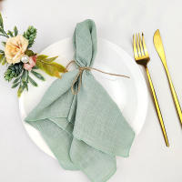 Juego de 30 telas de algodón de gasa, 30x30cm, decoración de boda, uso diario, cena, té, mesa, pueblo, servilletas de Navidad - details 2