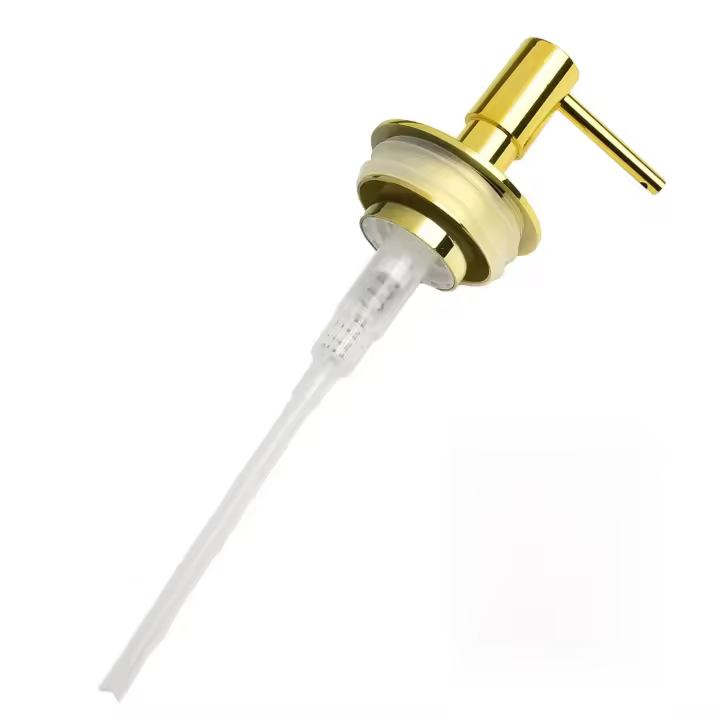 Dispensador de Jabón de Presión de Resorte Oro-Plata Ideal para Lote, Crema Facial, Champú, Esencia VIE Mejoras del Hogar Cocina - 1