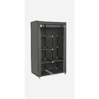 SONGMICS Armario de tela, armario portátil con barras para colgar, perchero, plegable, guardarropa, para dormitorio, estudio, 140 x 43 x 174 cm, gris RYG02GY - details 13