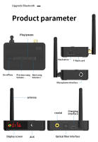 Receptor inalámbrico NFC, conexión Coaxial, compatible con Karaoke, TF, u-disk, Play para TV, auriculares, adaptador Bluetooth 5,3 con Control remoto - details 13