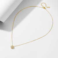 Collar Colgante De Cuatro Hojas De Cloaca En Plata De Ley 925 Con Plateado 14K Y CZ Para Mujer Joyería De Moda Clavícula - details 8