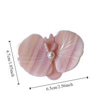 Horquilla de ácido acético con Clip lateral, Clip de pico de pato con flor de estilo coreano, Clip trasero de orquídea y mariposa, pasadores frescos para boda - details 1