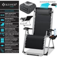 Tumbona Plegable y Resistente |   Silla de Jardín, Capacidad de 200 kg, Acolchado Ergonómico Extra Ancho, Respaldo Ajustable, Almohada para el Cuello y Portavasos Beige - details 21