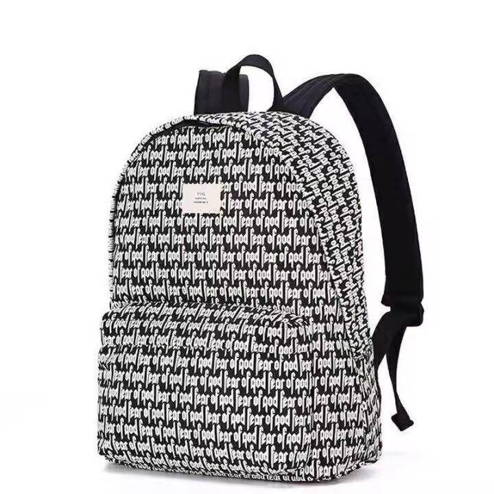 Mochila de nailon con estampado de moda para hombres y mujeres, mochila escolar de gran capacidad - 1